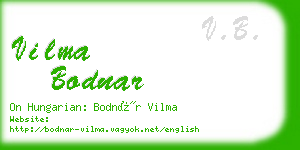 vilma bodnar business card